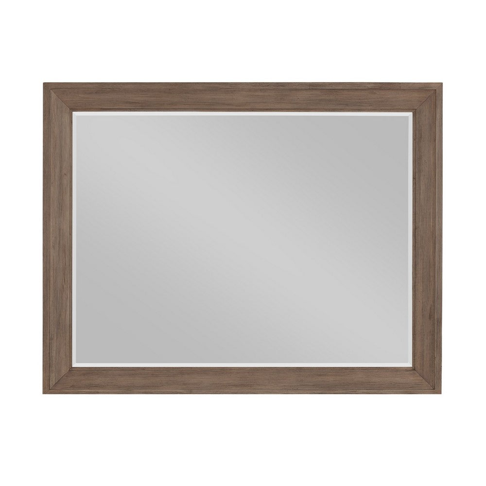 Henry Dresser Mirror, Vintage Mocha Brown, Picture Frame Molding, 39x50 - BM344805