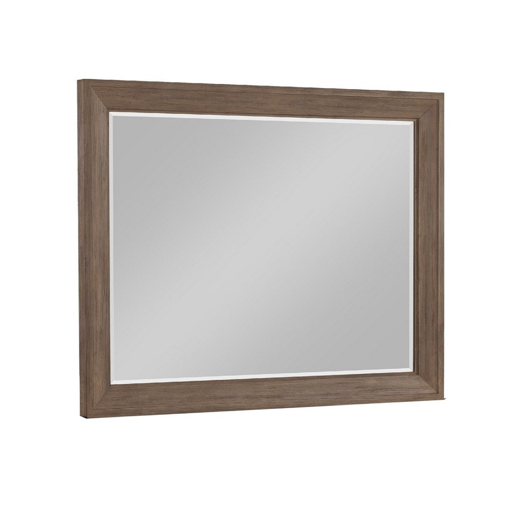 Henry Dresser Mirror, Vintage Mocha Brown, Picture Frame Molding, 39x50 - BM344805
