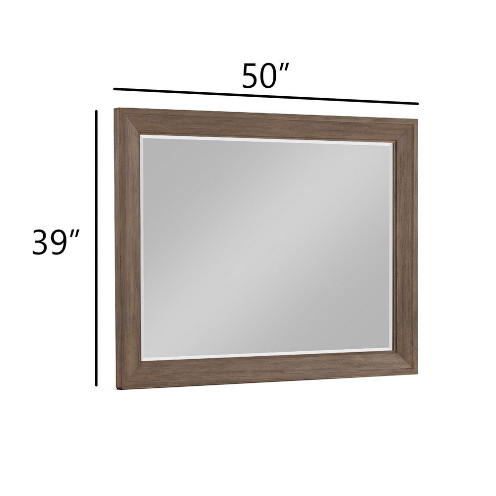 Henry Dresser Mirror, Vintage Mocha Brown, Picture Frame Molding, 39x50 - BM344805