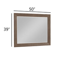 Henry Dresser Mirror, Vintage Mocha Brown, Picture Frame Molding, 39x50 - BM344805