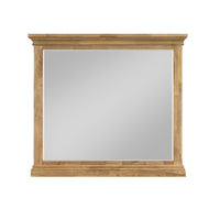 Seny Dresser Mirror, Crown Molding, Honey Brown Rubberwood, 33x48 - BM344806