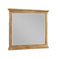 Seny Dresser Mirror, Crown Molding, Honey Brown Rubberwood, 33x48 - BM344806
