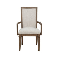 Henry Dining Chair Set of 2, Beige Polyester, Vintage Mocha Brown - BM344810