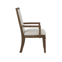 Henry Dining Chair Set of 2, Beige Polyester, Vintage Mocha Brown - BM344810
