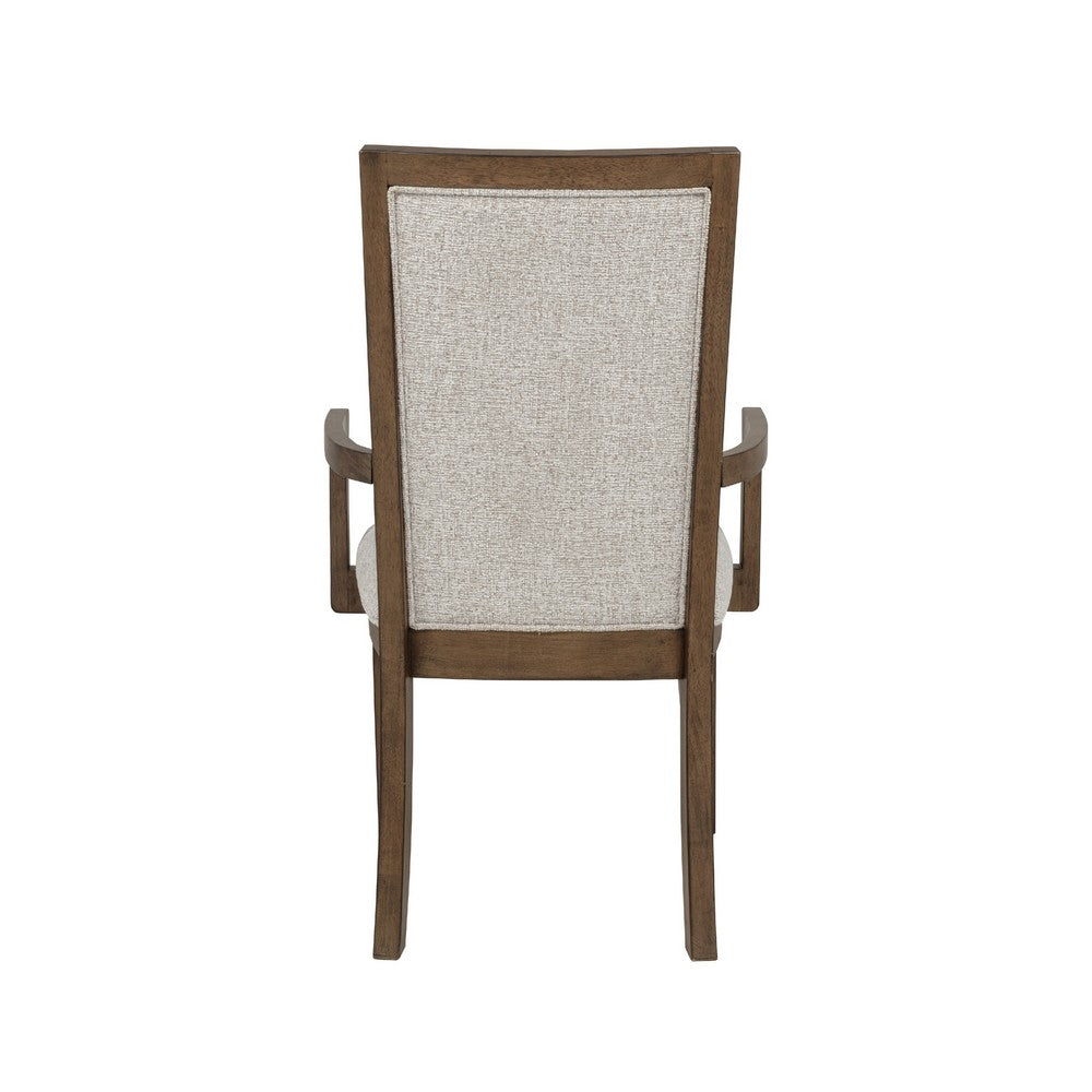 Henry Dining Chair Set of 2, Beige Polyester, Vintage Mocha Brown - BM344810