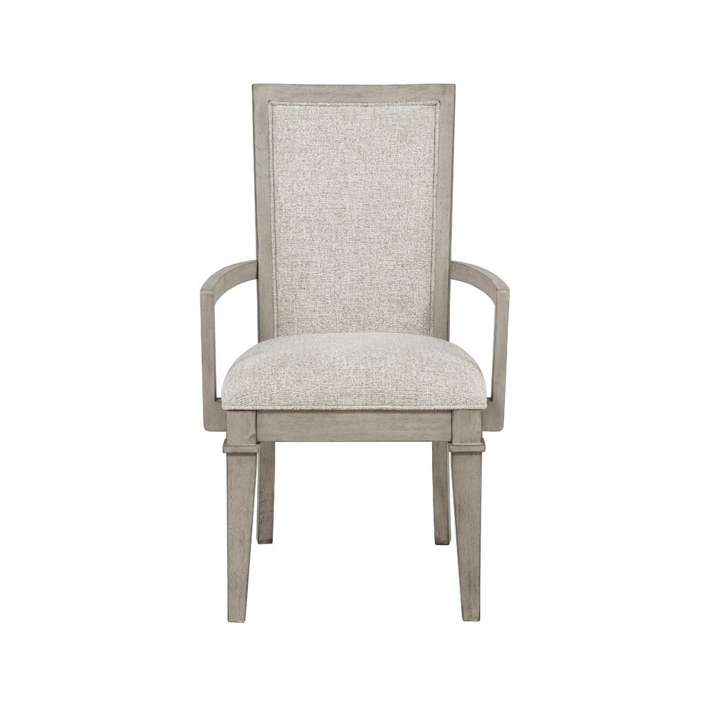 Henry Dining Chair Set of 2, Beige Polyester, Vintage Light Cream - BM344811