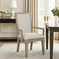 Henry Dining Chair Set of 2, Beige Polyester, Vintage Light Cream - BM344811