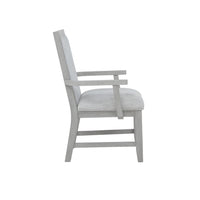 Ion Dining Armchair Set of 2, Padded Polyester Seat, Mist Gray Wood - BM344812