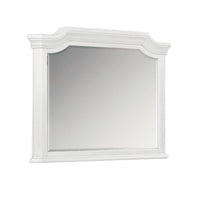 Lynda Dresser Mirror, 44 Inch Low Distortion, Antique White Crown Molding - BM344816