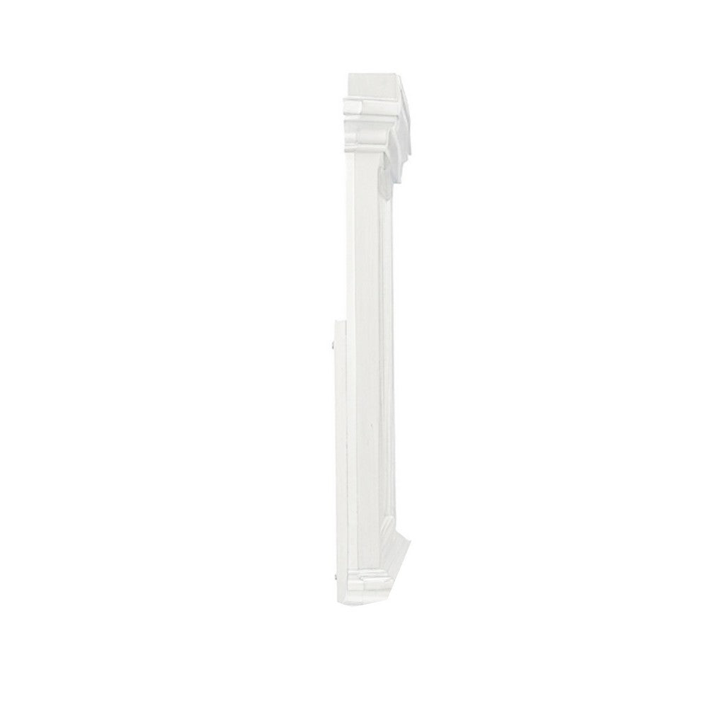 Lynda Dresser Mirror, 44 Inch Low Distortion, Antique White Crown Molding - BM344816