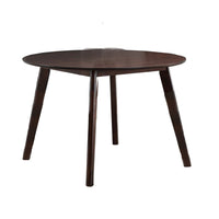 Tery Dining Table, 47 Inch Round Top, Angled Legs, Cherry Brown Wood - BM344819