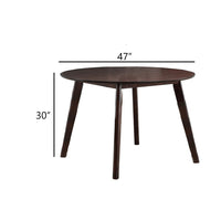Tery Dining Table, 47 Inch Round Top, Angled Legs, Cherry Brown Wood - BM344819