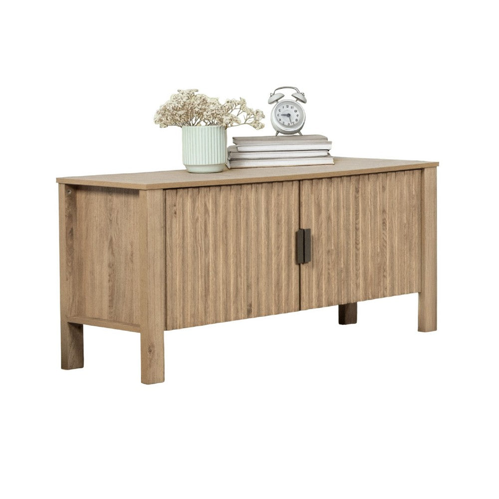 Hay TV Media Console, 47 Inch, 2 Doors w Adjustable Shelves, Beige - BM344820