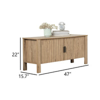Hay TV Media Console, 47 Inch, 2 Doors w Adjustable Shelves, Beige - BM344820