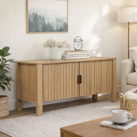 Hay TV Media Console, 47 Inch, 2 Doors w Adjustable Shelves, Beige - BM344820