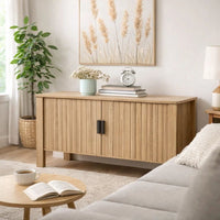 Hay TV Media Console, 47 Inch, 2 Doors w Adjustable Shelves, Beige - BM344820