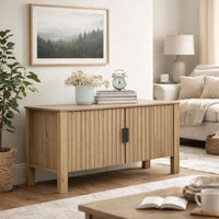 Hay TV Media Console, 47 Inch, 2 Doors w Adjustable Shelves, Beige - BM344820