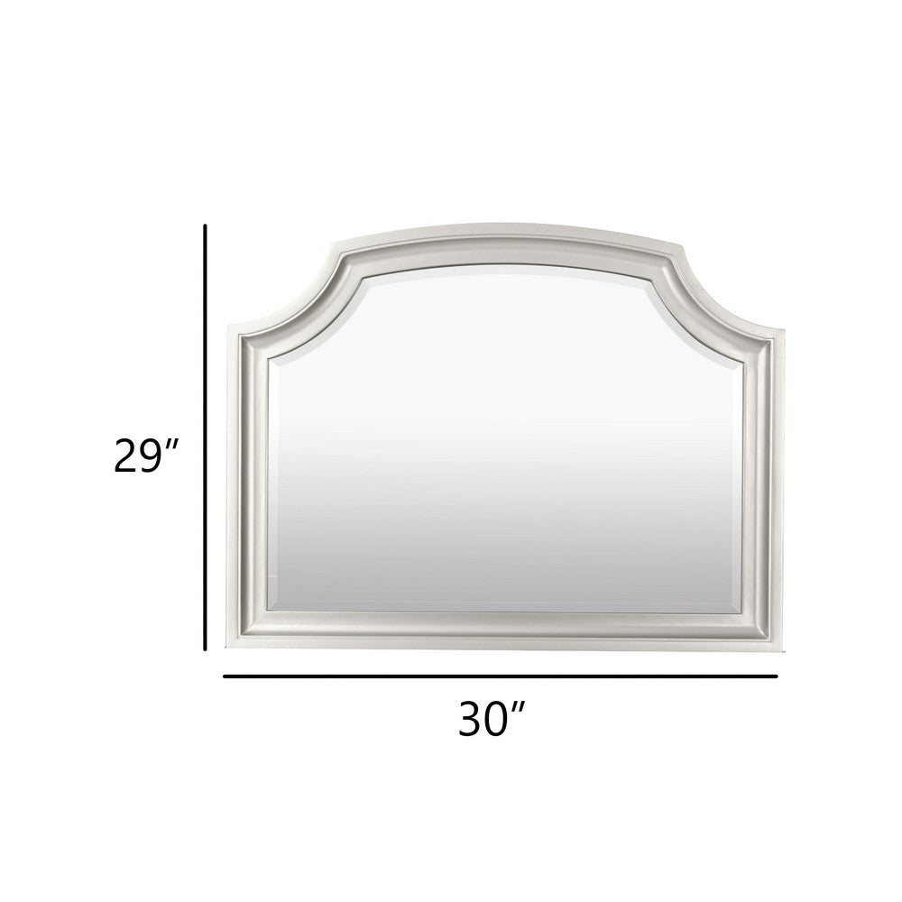 Felix Dresser Mirror, 30 Inch, Low Distortion Glass, Matte Silver Pine - BM344822
