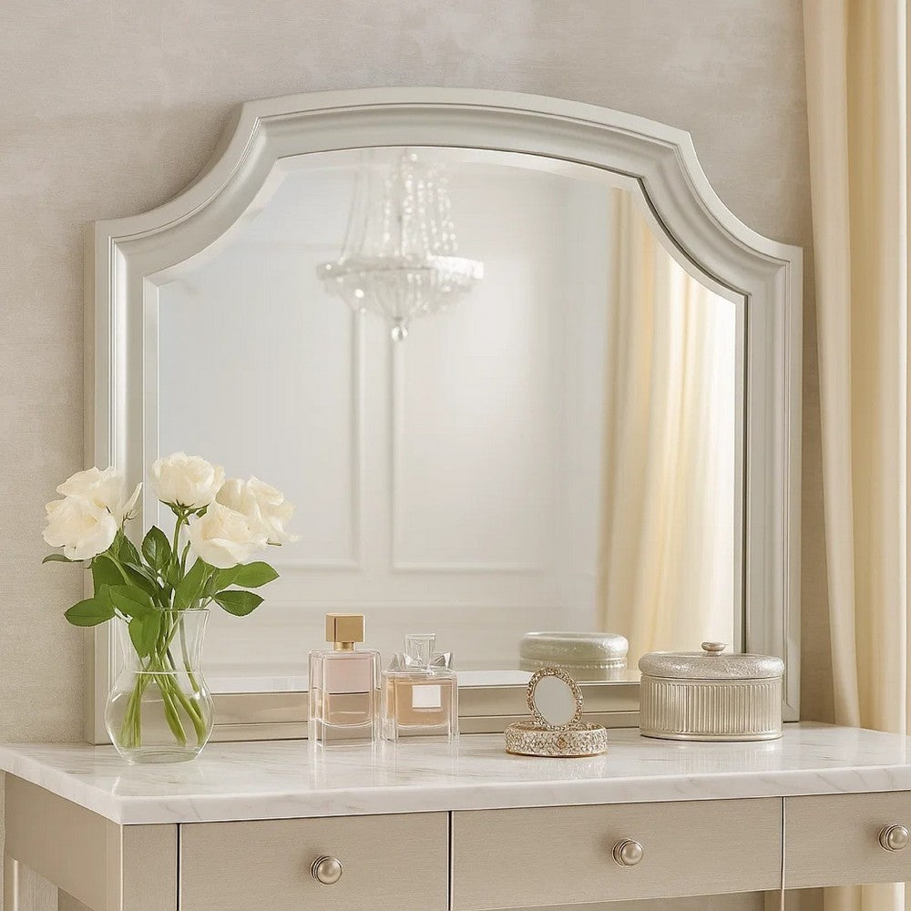 Felix Dresser Mirror, 30 Inch, Low Distortion Glass, Matte Silver Pine - BM344822