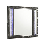 Ren Dresser Mirror, 45 Inch, Crushed Crystal Look Black Laminate, LED - BM344824