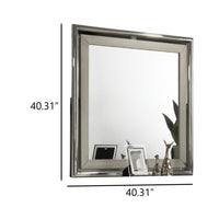 Levy Dresser Mirror, 40 Inch, Light Gray Wood Frame, Low Distortion - BM344825