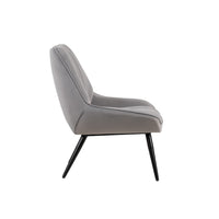 Rea Accent Chair, Tufted Back w Wrap Around Arms, Gray Velvet - BM344831