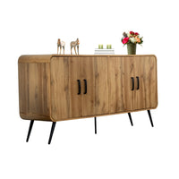 Wea TV Media Console, 63 Inch, 4 Cabinet Doors, Oak Brown Laminate - BM344833