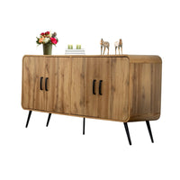 Wea TV Media Console, 63 Inch, 4 Cabinet Doors, Oak Brown Laminate - BM344833