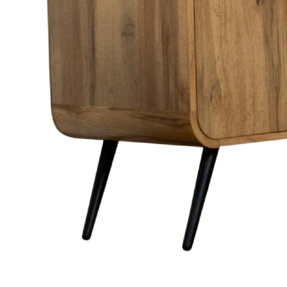 Wea TV Media Console, 63 Inch, 4 Cabinet Doors, Oak Brown Laminate - BM344833