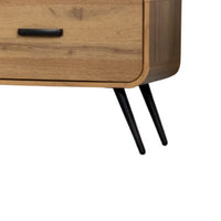 Wea TV Media Console, 71 Inch, 2 Drawers w Open Shelves, Oak Brown - BM344834