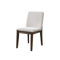 Ony Dining Side Chair Set of 2, Cream Seat & Back Cushion, Brown - BM344838