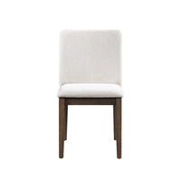 Ony Dining Side Chair Set of 2, Cream Seat & Back Cushion, Brown - BM344838