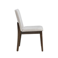 Ony Dining Side Chair Set of 2, Cream Seat & Back Cushion, Brown - BM344838