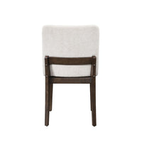 Ony Dining Side Chair Set of 2, Cream Seat & Back Cushion, Brown - BM344838