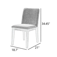 Ony Dining Side Chair Set of 2, Cream Seat & Back Cushion, Forest Green - BM344839