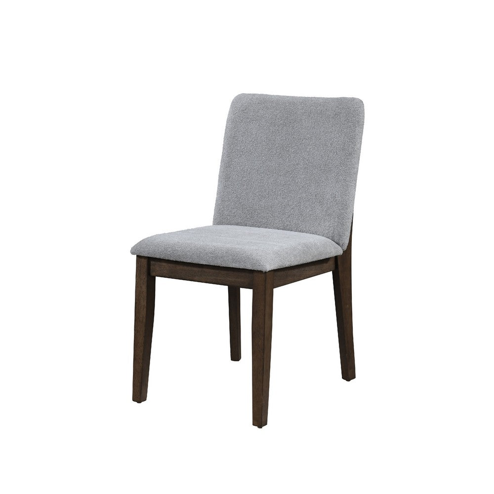 Ony Dining Side Chair Set of 2, Seat & Back Cushion, Stone Gray, Black - BM344840