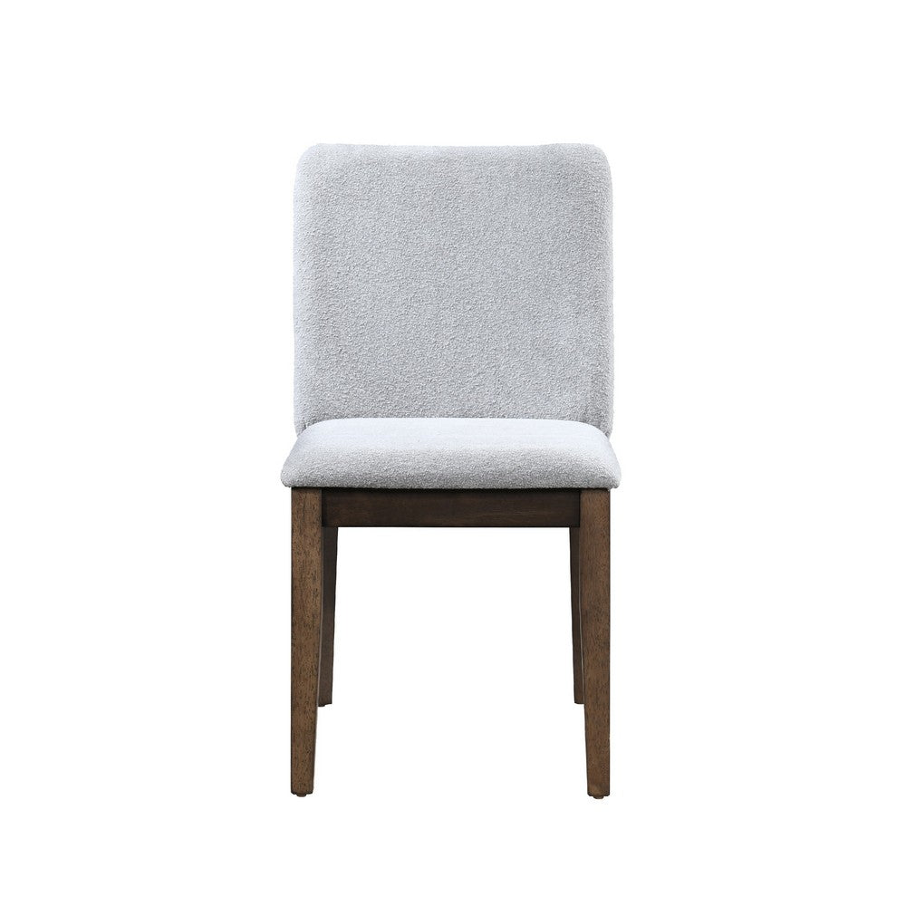 Ony Dining Side Chair Set of 2, Seat & Back Cushion, Stone Gray, Black - BM344840