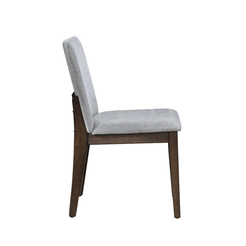 Ony Dining Side Chair Set of 2, Seat & Back Cushion, Stone Gray, Black - BM344840