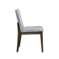 Ony Dining Side Chair Set of 2, Seat & Back Cushion, Stone Gray, Black - BM344840