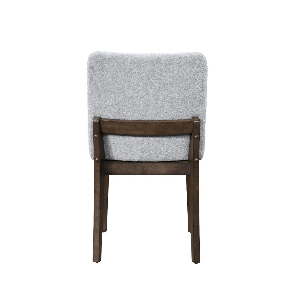Ony Dining Side Chair Set of 2, Seat & Back Cushion, Stone Gray, Black - BM344840