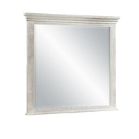Vanity Dresser Mirror, Crown Moldings, Mist Gray, 42 Inch - BM344843