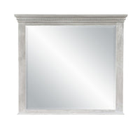 Vanity Dresser Mirror, Crown Moldings, Mist Gray, 42 Inch - BM344843