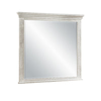 Vanity Dresser Mirror, Crown Moldings, Mist Gray, 42 Inch - BM344843
