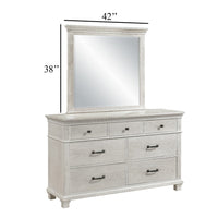 Vanity Dresser Mirror, Crown Moldings, Mist Gray, 42 Inch - BM344843