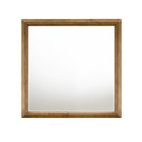 Tey Vanity Dresser Mirror, Honey Brown, Solid Rubberwood 39 Inch - BM344852