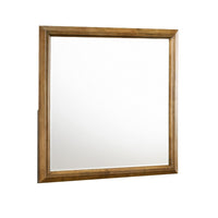 Tey Vanity Dresser Mirror, Honey Brown, Solid Rubberwood 39 Inch - BM344852