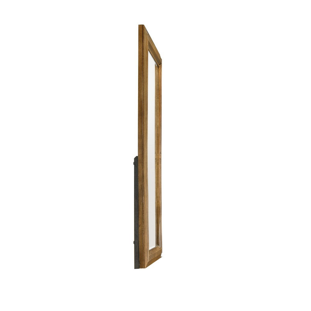 Tey Vanity Dresser Mirror, Honey Brown, Solid Rubberwood 39 Inch - BM344852