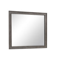 Leslee Dresser Mirror, Embossed Oak Laminate, Dark Gray Finish 44 Inch - BM344856
