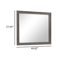 Leslee Dresser Mirror, Embossed Oak Laminate, Dark Gray Finish 44 Inch - BM344856