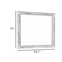 Limi Dresser Mirror, Brushed Gray Solid Acacia Wood, 43 Inch - BM344857
